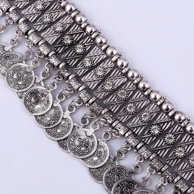 Women’s Vintage Coin Tassel Adjustable Bracelet