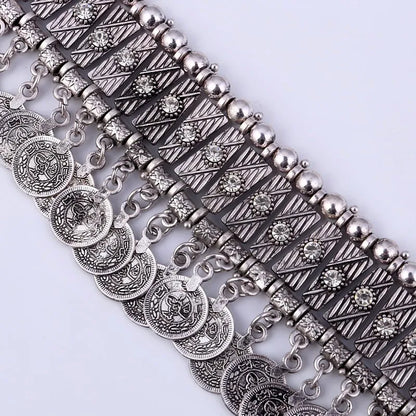 Women’s Vintage Coin Tassel Adjustable Bracelet