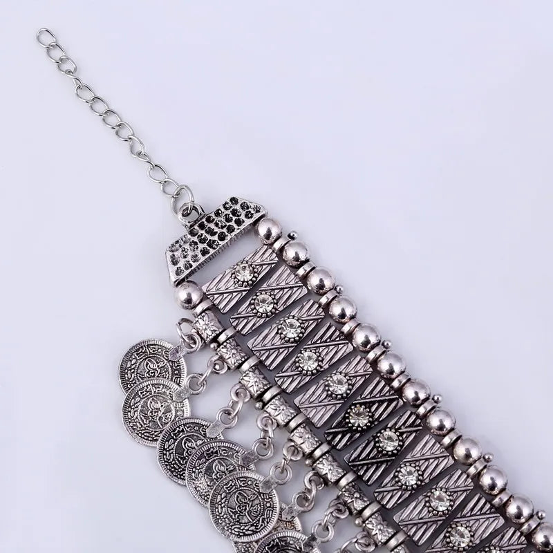 Women’s Vintage Coin Tassel Adjustable Bracelet