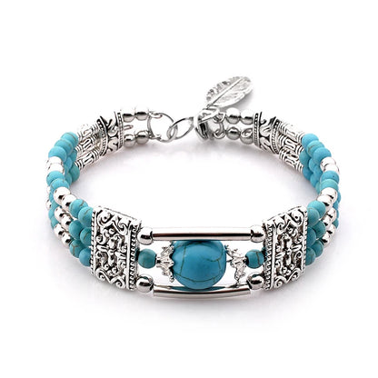 Women’s Boho Natural Stone Beaded Bracelet