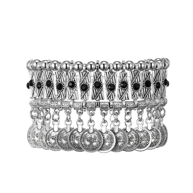 Women’s Vintage Coin Tassel Adjustable Bracelet