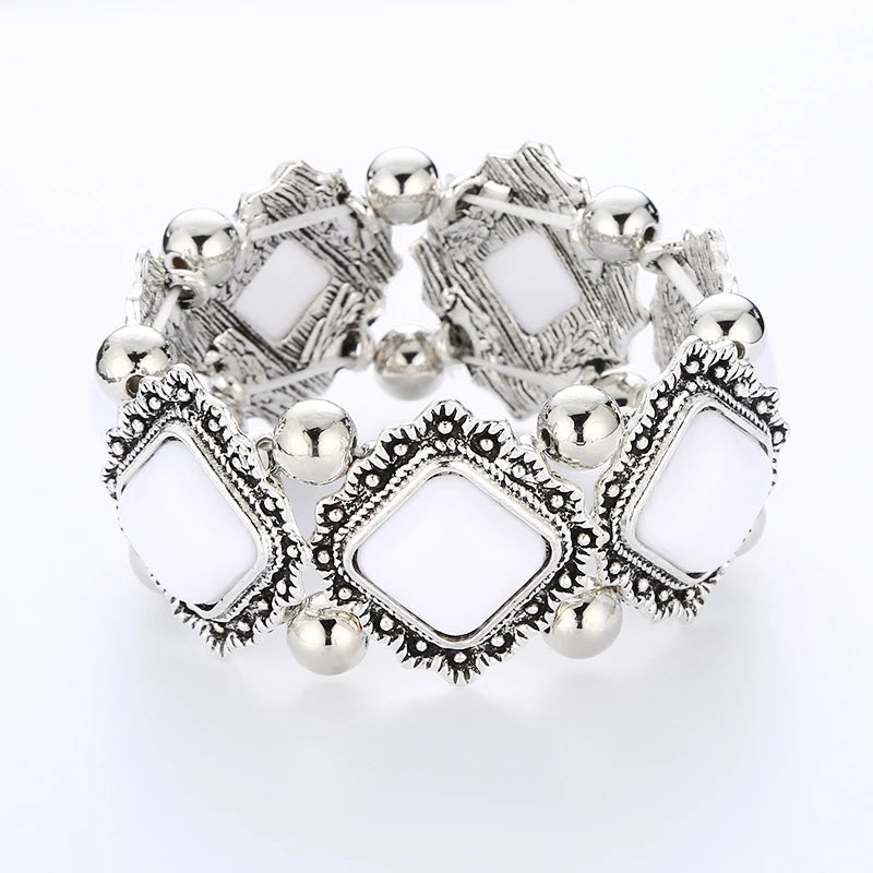 LOVBEAFAS New Fashion Boho Elastic Bracelets & Bangles For Women Ethnic Vintage Stretch Bohemian Femme Bracelets Party Jewelry