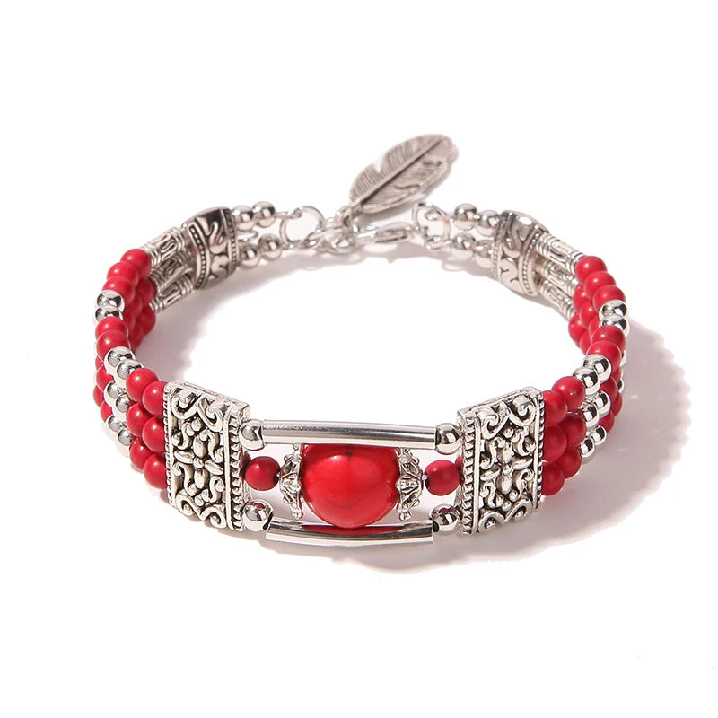 Women’s Boho Natural Stone Beaded Bracelet