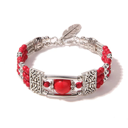 Women’s Boho Natural Stone Beaded Bracelet