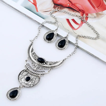 Collares Choker Multilayer Fashion Bohemian Statement Maxi Necklace For Women Earrings Jewelry Sets Vintage Collier Necklace