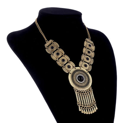 Fashion Bohemian Statement Long Collier Pendant Necklace Women Tassel Vintage Choker Collar Boho Necklace Female Jewelry Bijoux