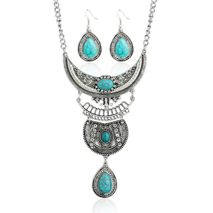 Collares Choker Multilayer Fashion Bohemian Statement Maxi Necklace For Women Earrings Jewelry Sets Vintage Collier Necklace