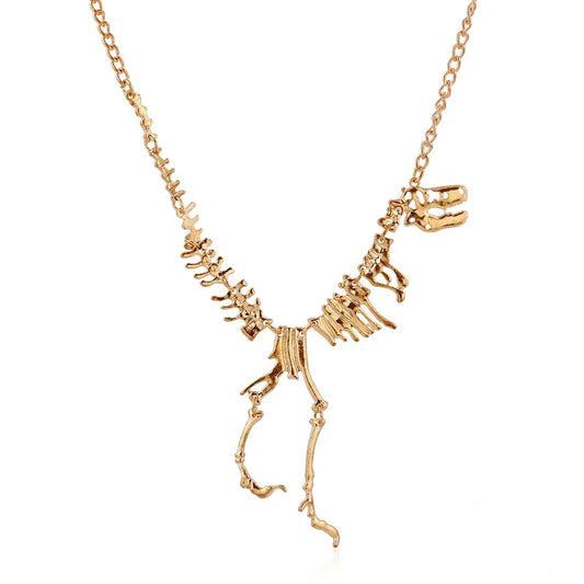 LOVBEAFAS Fashion Gothic Dragon Tyrannosaurus Skeleton Dinosaur Necklaces & Pendants Chain Choker Collar Necklace For Women