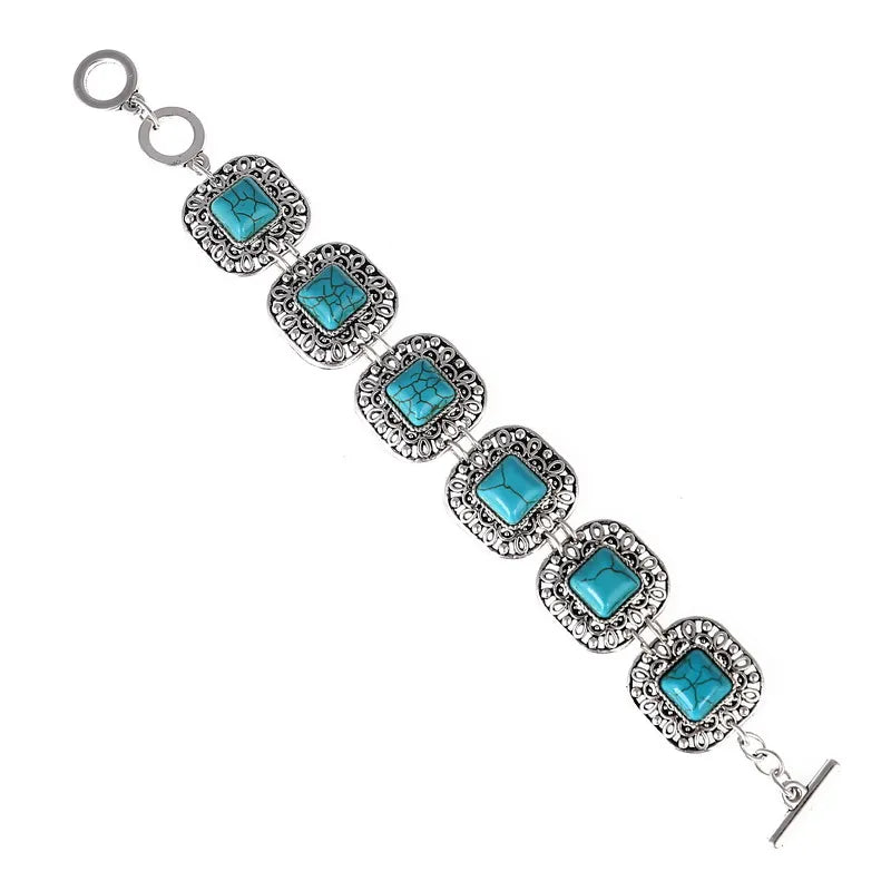 LOVBEAFAS Fashion Ethnic Bohemian Bracelets & Bangles For Women Red Blue Stone Vintage Beach Boho Adjustable Bracelets Jewelry