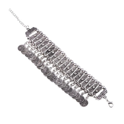 Women’s Vintage Coin Tassel Adjustable Bracelet