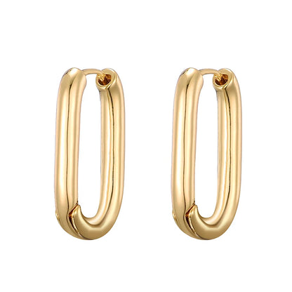LOVBEAFAS Trendy Star Gold Color Geometric Hoop Earrings For Women Zircon Female Drop Earrings Engagement Elegant Brand Jewelry