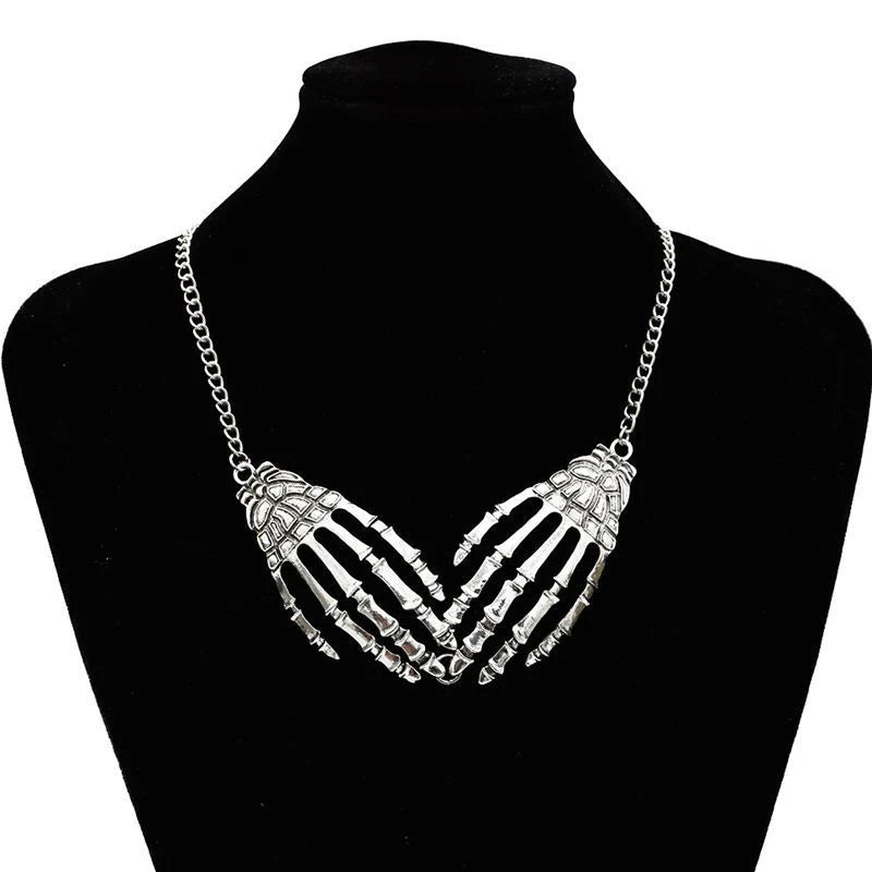 Classic Punk Skull Pirate Skeleton Jewelry Sets For Women Men Halloween Gothic Biker Statement Choker Necklace Vintage Earrings
