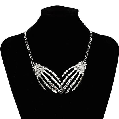 Classic Punk Skull Pirate Skeleton Jewelry Sets For Women Men Halloween Gothic Biker Statement Choker Necklace Vintage Earrings